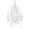 Tadpoles Mini 4-Bulb Vintage Chandelier - White Diamond | 14" x 14" x 17" | Plug-In or Hardwired | Uses Four 25-Watt E12 Candelabra Bulbs | Faux Crystal Chandelier with Acrylic & Glass Beads